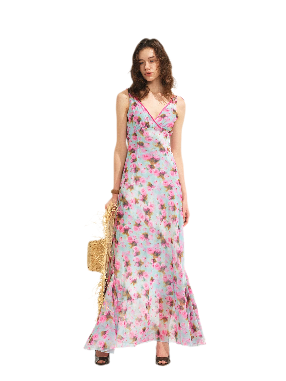 Floral Ruffle Maxi Dress