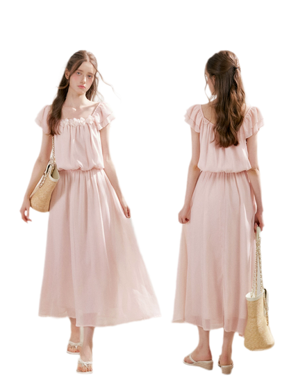 Flower Appliqué Dress