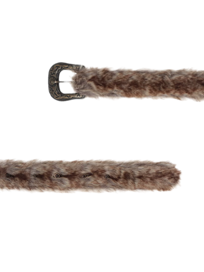 Gradient Faux-Fur Belt