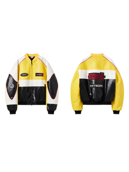 Contrast Embroidered Oversized Jacket