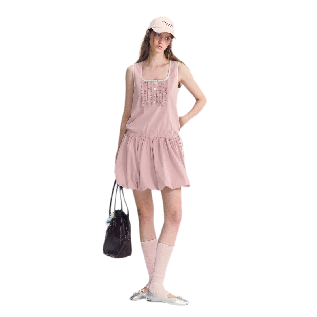 Ruched Lace Bubble Dress