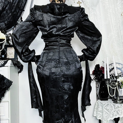 Ensemble jupe sirène gothique en jacquard