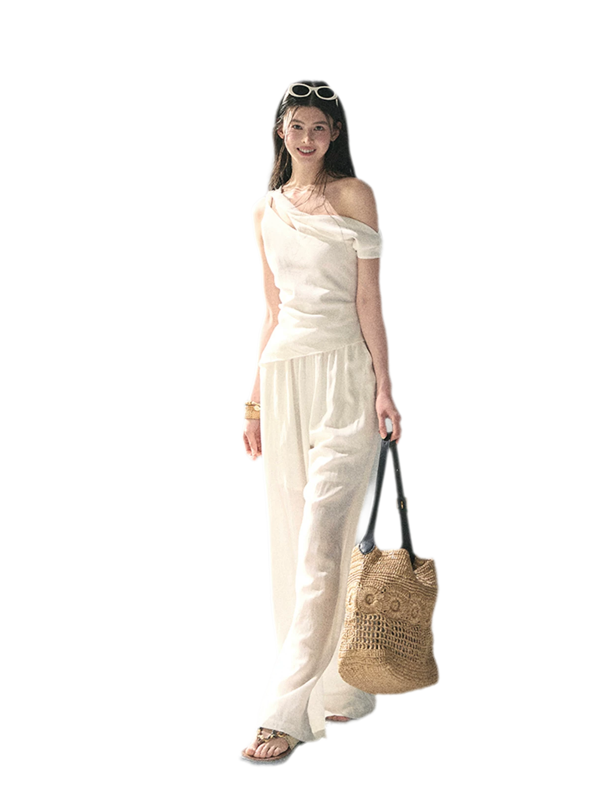 Textured Slouchy Wide-Leg Set