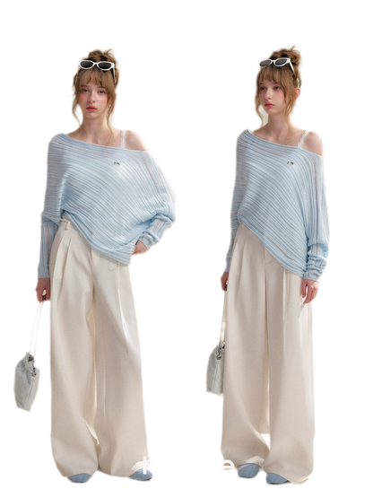 Wool Blend Asymmetric Knit