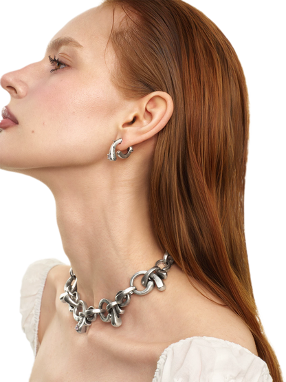 Vintage Gold &amp; Silver Zircon Earrings