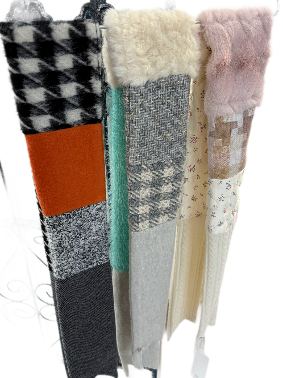 Wool Color-Block Rectangular Scarf