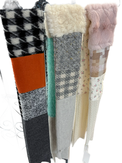 Wool Color-Block Rectangular Scarf