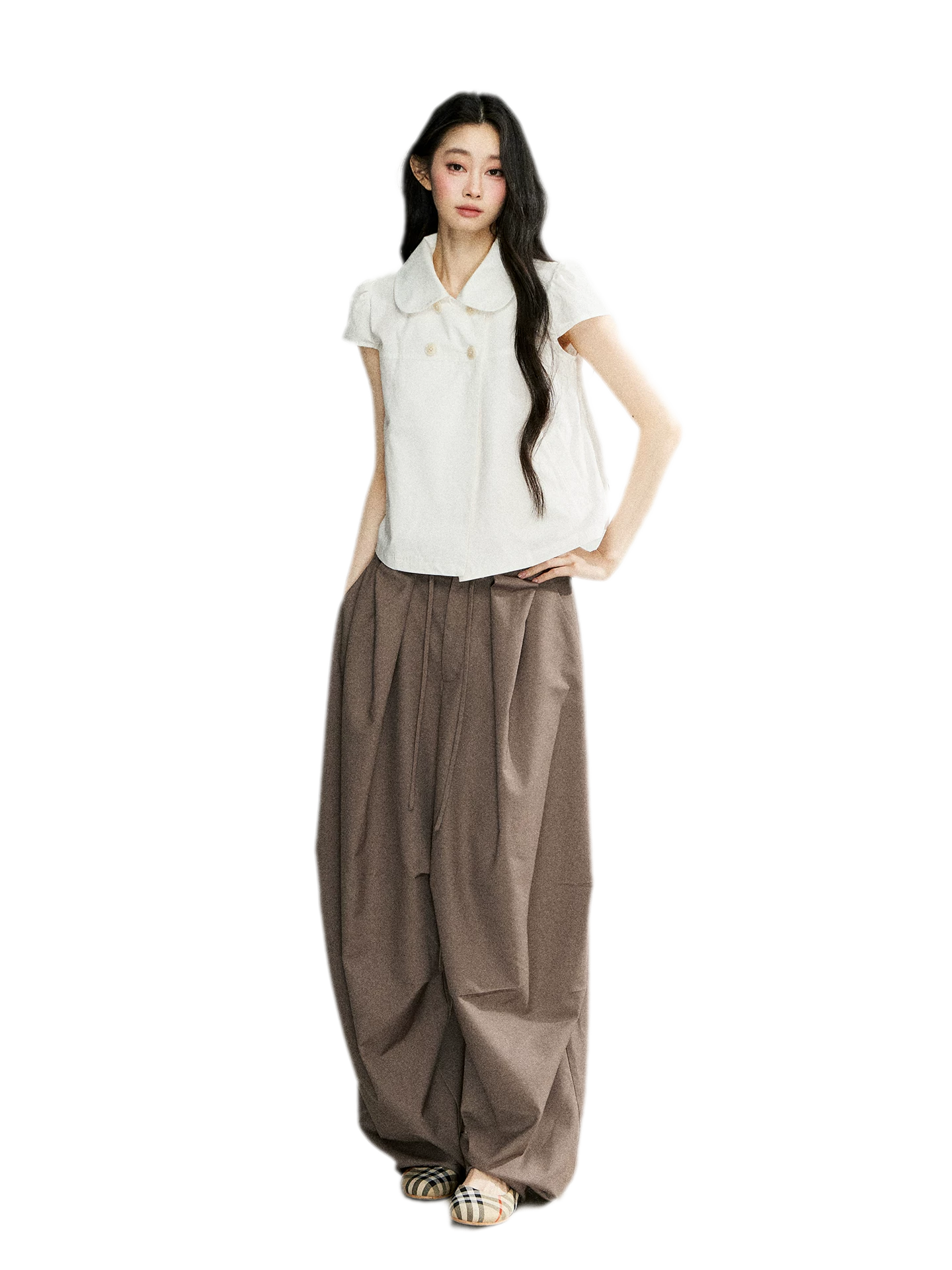 Pleated Wide Leg Pants
