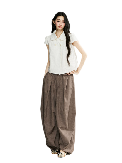 Pleated Wide Leg Pants