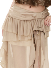 CYNR Sheer Ruffle High-Slit Skirt – view 6