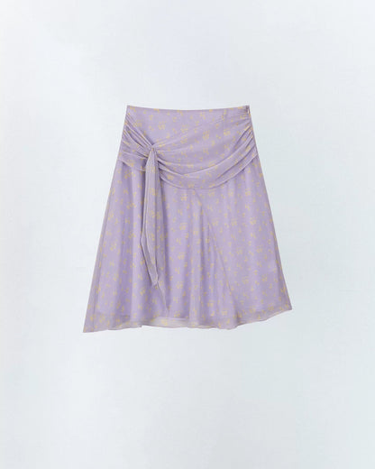 French Style Floral Chiffon Skirt