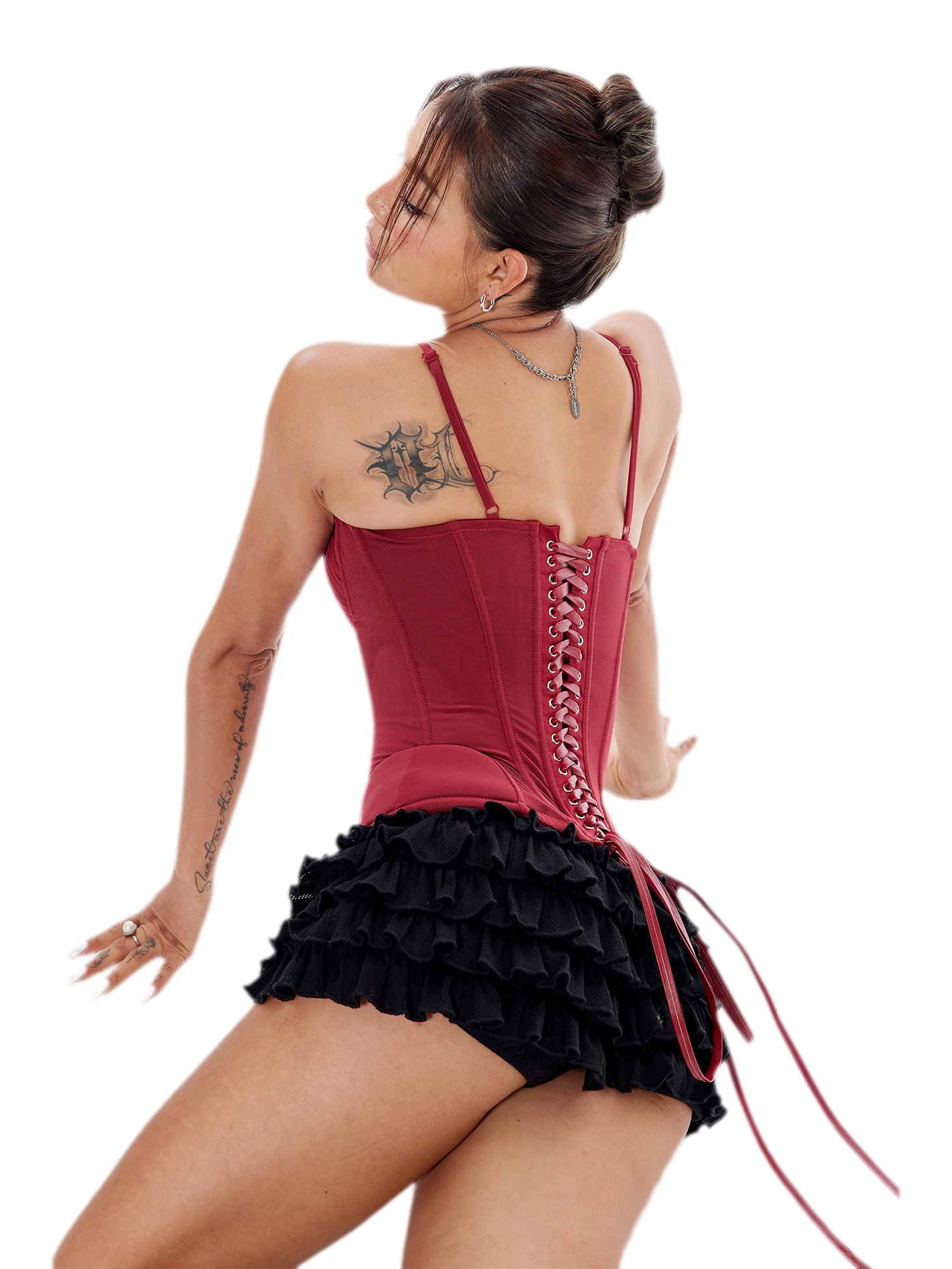 Mesh Corset Crop Bustier