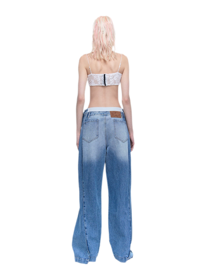 Metal Ring Gathered Bra