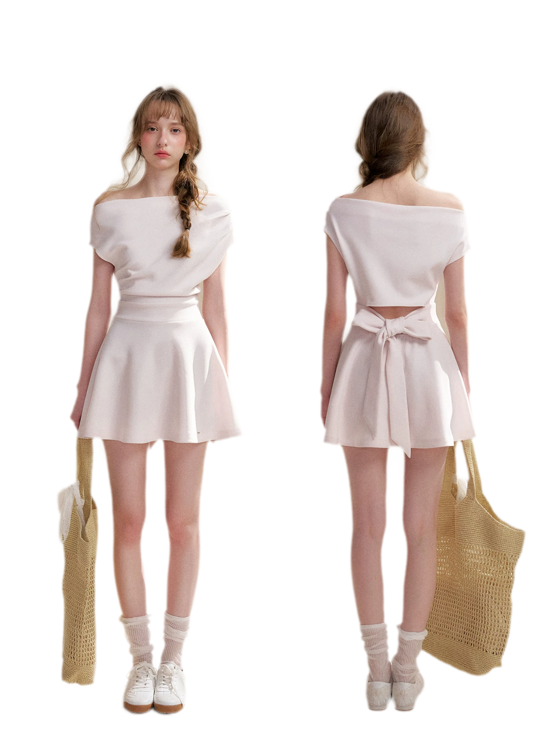 Romantic French Off-Shoulder Short Dress
