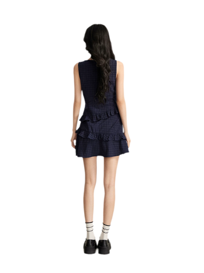 Ruffled Plaid Cami Dress