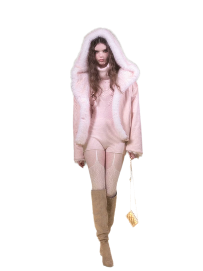 Reversible Suede Fur Winter Jacket
