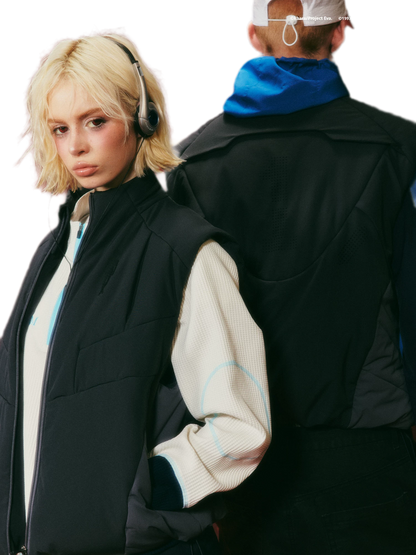 Panelled Technical Padded Vest