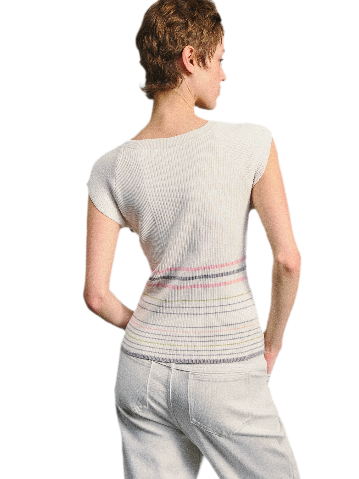 Raglan Stripe Slim Top