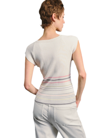 Raglan Stripe Slim Top