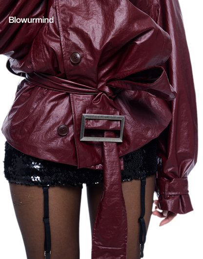 Sequin Lace Mini Skirt