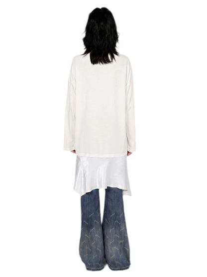 Acetate Layered Hem Dress