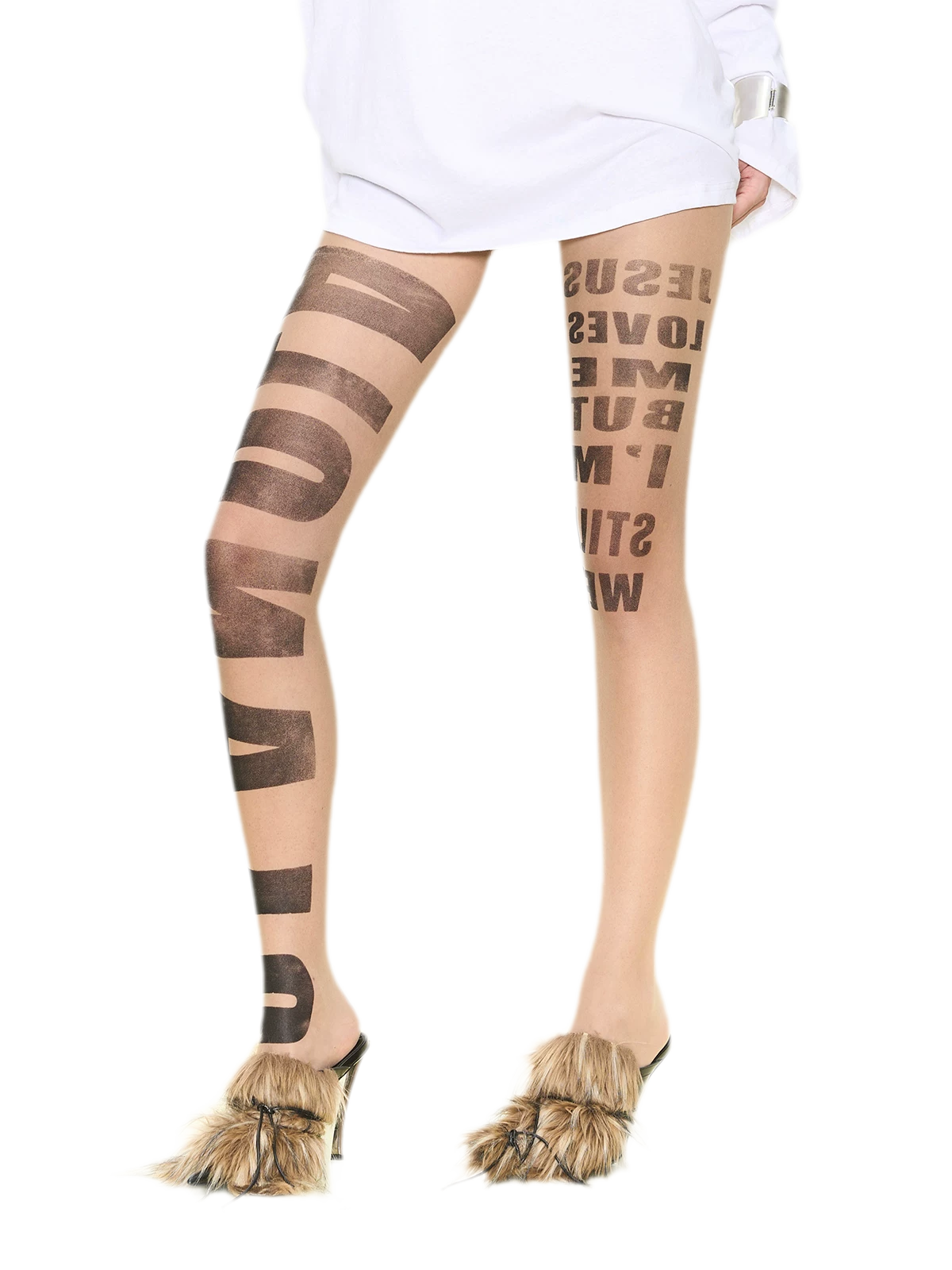 Sheer Letter Tights