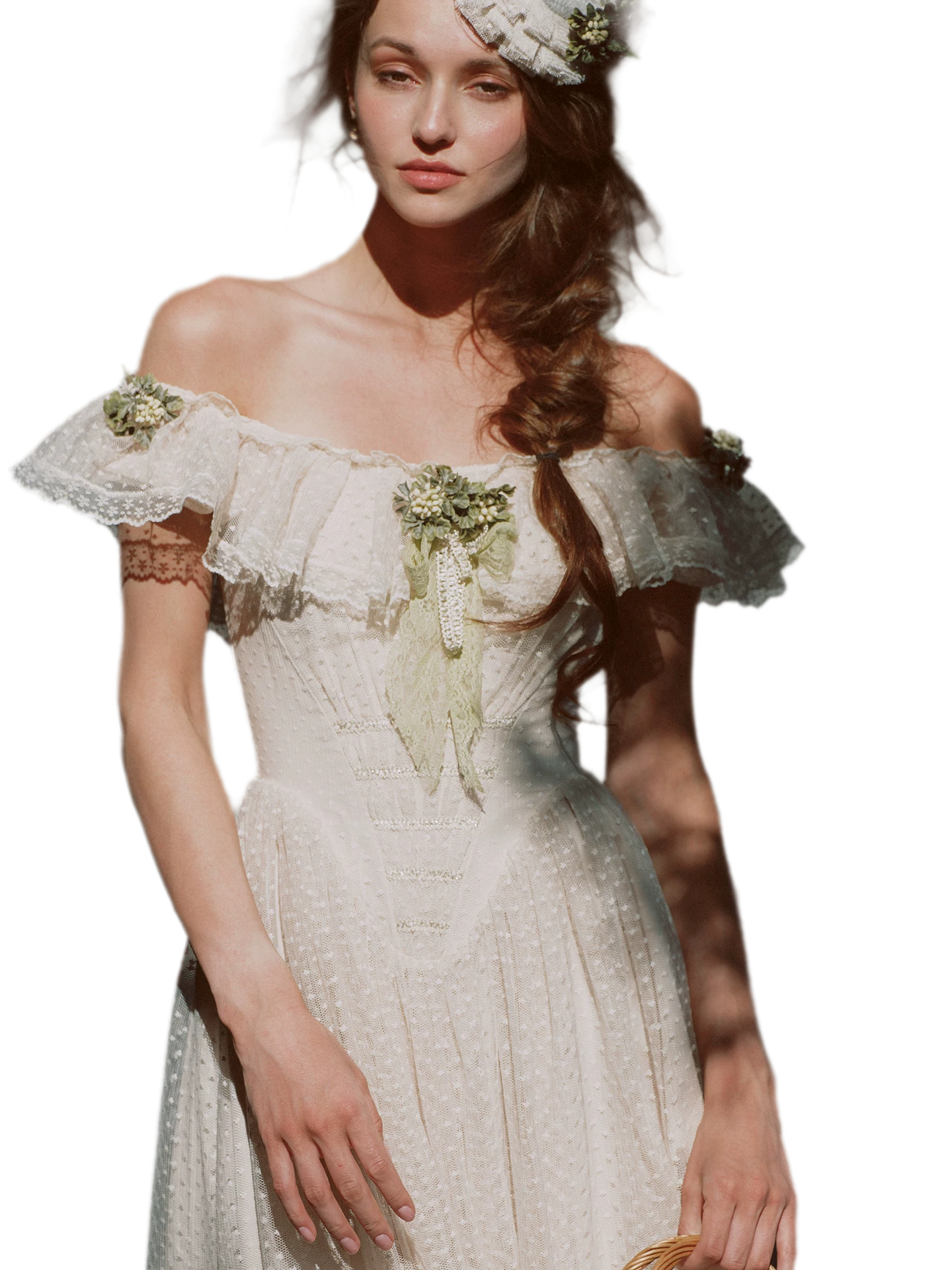 French Lace Princess Midi Dress