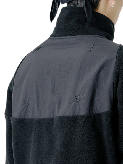 Curved Fleece Panel Jacket
