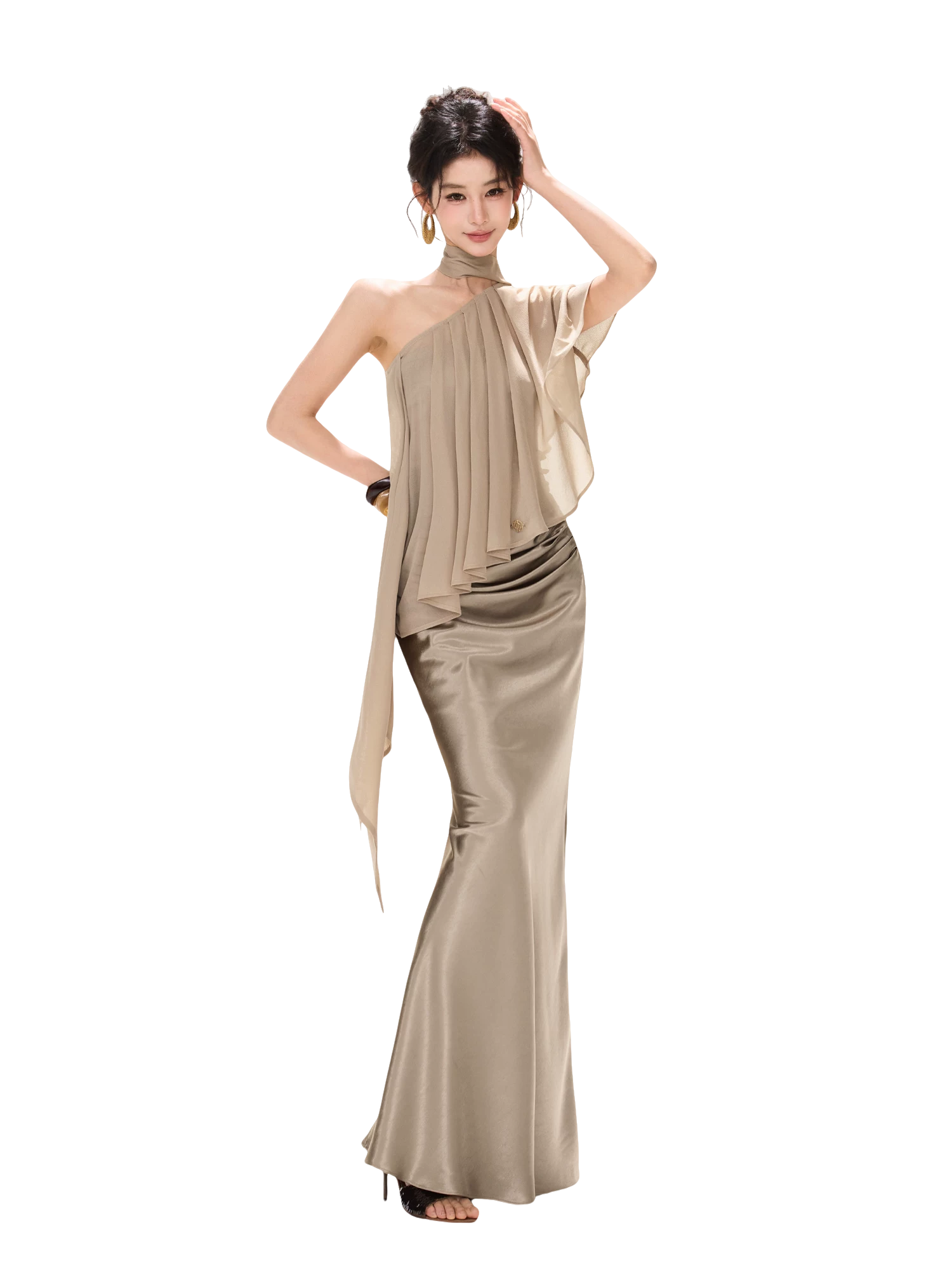 Elegant Loose Chiffon Halter Neck Top