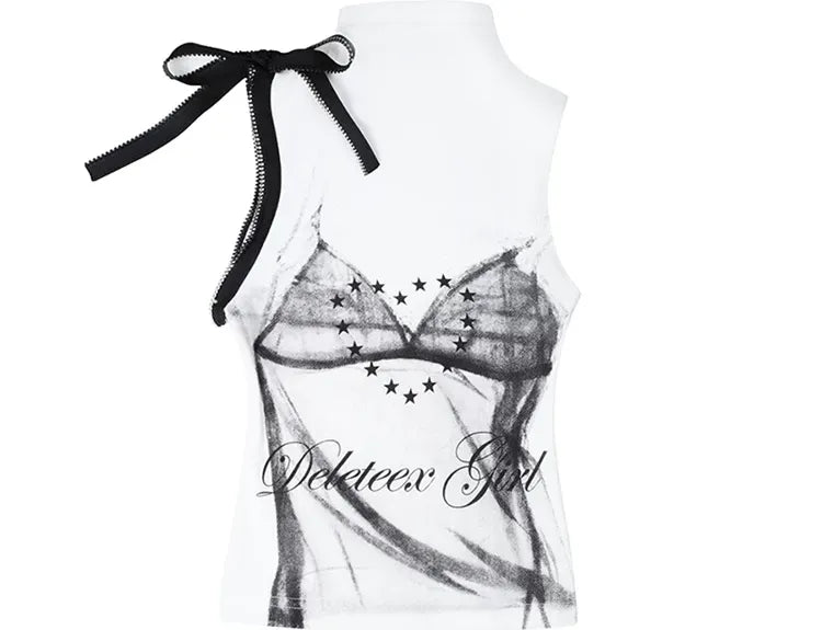 Designer Print Sleeveless Top