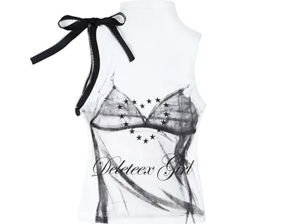 Designer Print Sleeveless Top