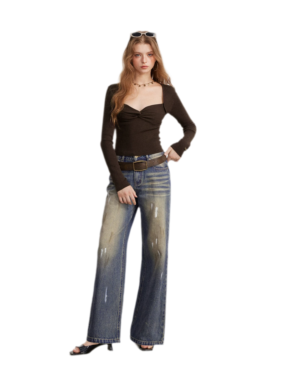 Twist Front Knit Top