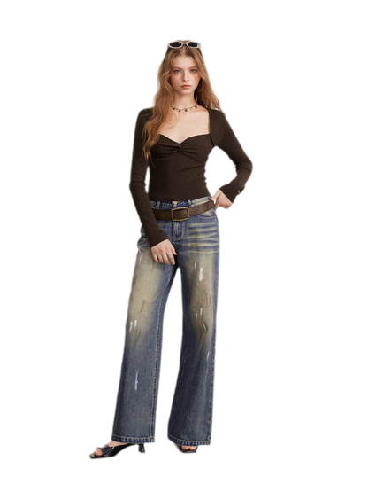 Twist Front Knit Top