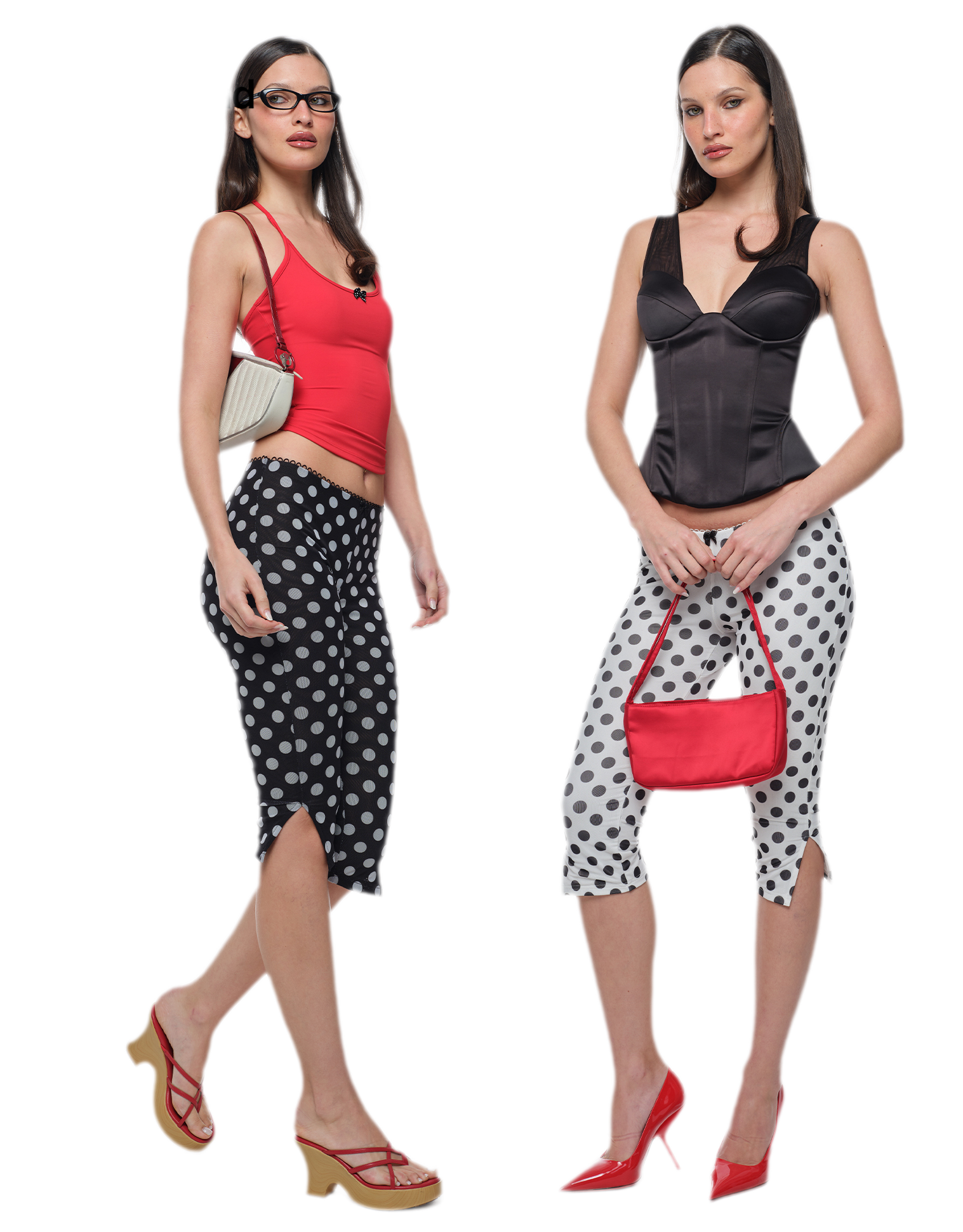 Polka Dot Bustier Pants