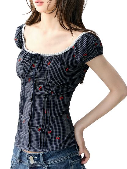 Vintage Bow Tie Waist-Defining Shirt