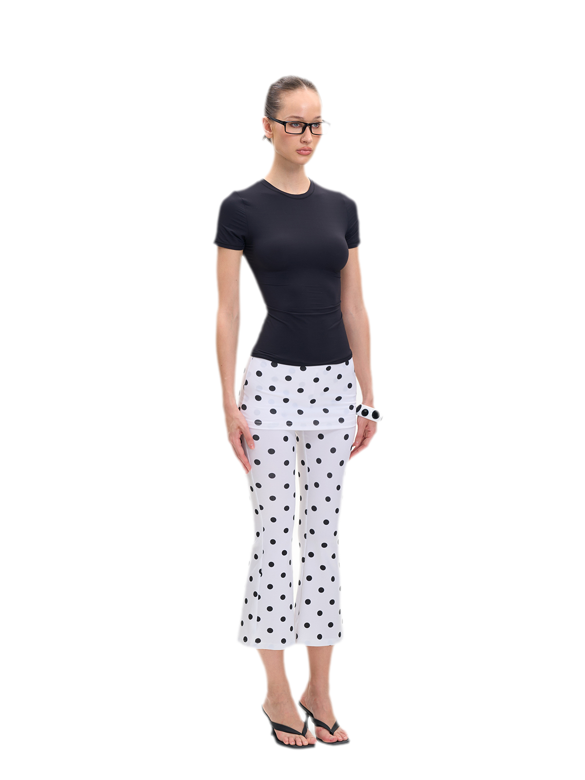 Capri Foldover Flare Pants