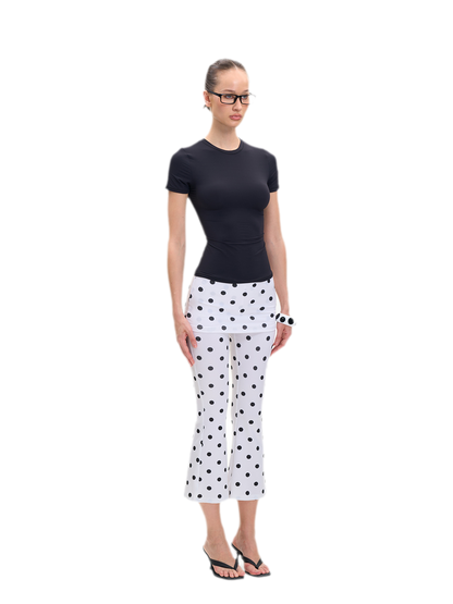 Capri Foldover Flare Pants