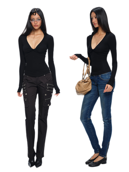 Twisted Knot Slim-Fit Top