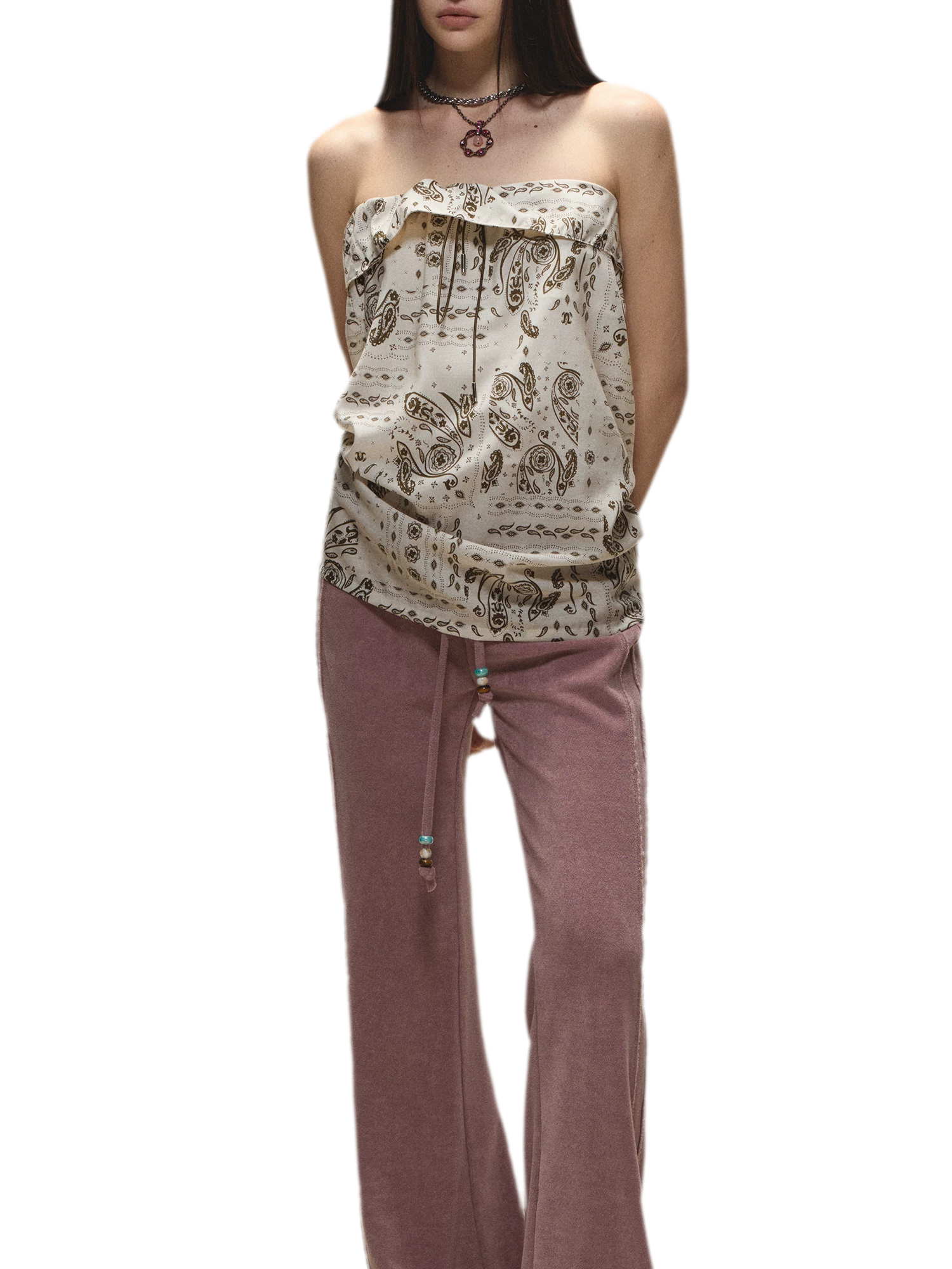 Vintage Holiday Style Relaxed Paisley Silk Top