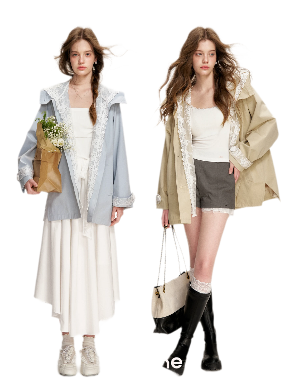 Lace Layered A-Line Windbreaker