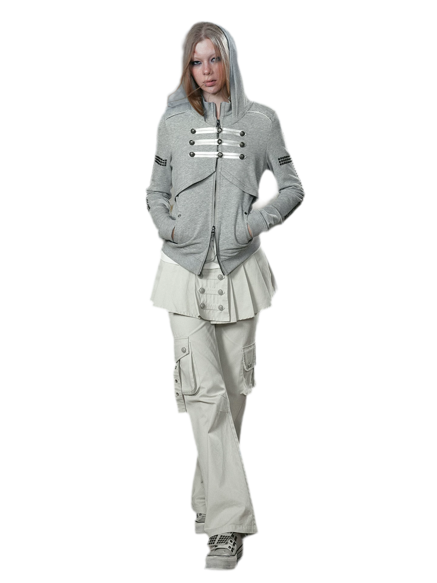Metal Toggle Hooded Sweatshirt