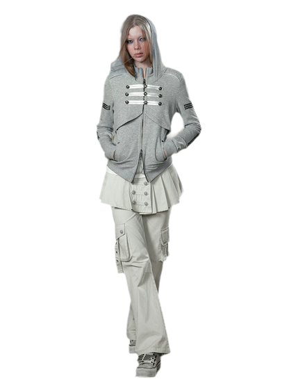 Metal Toggle Hooded Sweatshirt