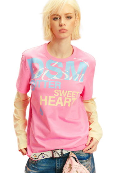 Compact Cotton Faux-Layer T-Shirt