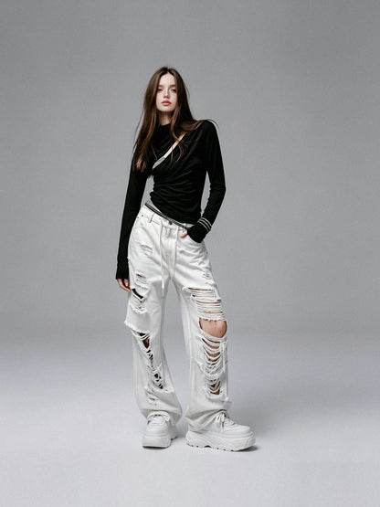 Square Toe Leather Sneakers