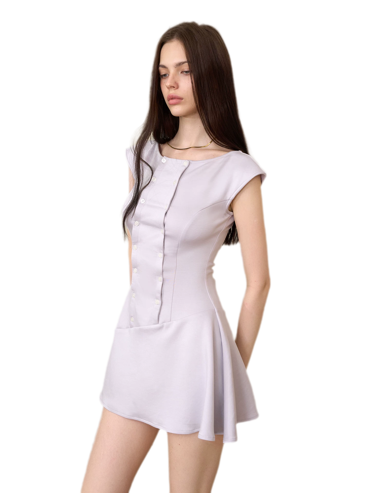 Double-Breasted Asymmetric Dress