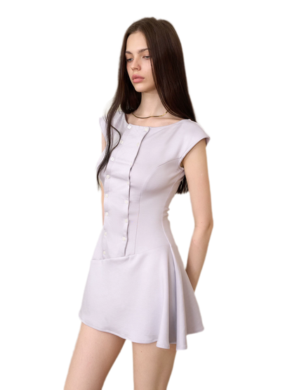 Double-Breasted Asymmetric Dress