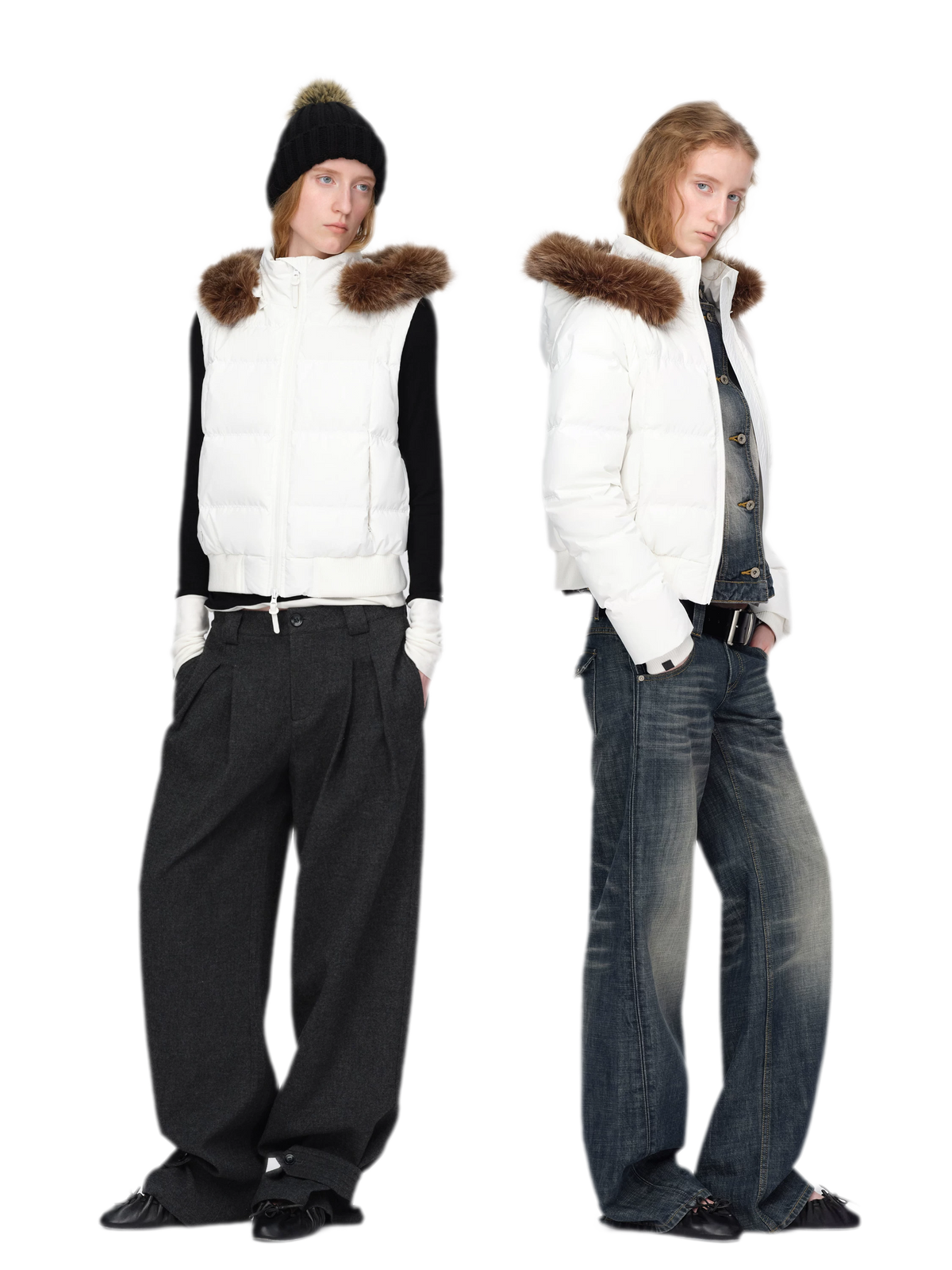 Perlmuttglänzende Steppdaunenjacke