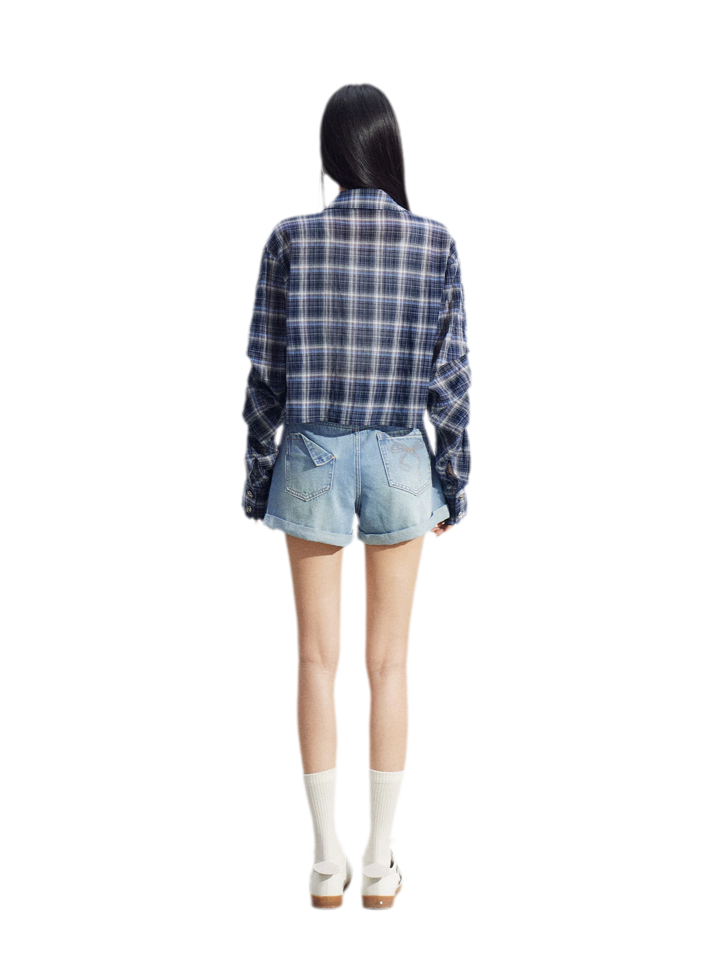 Cropped Plaid Sun Shirt