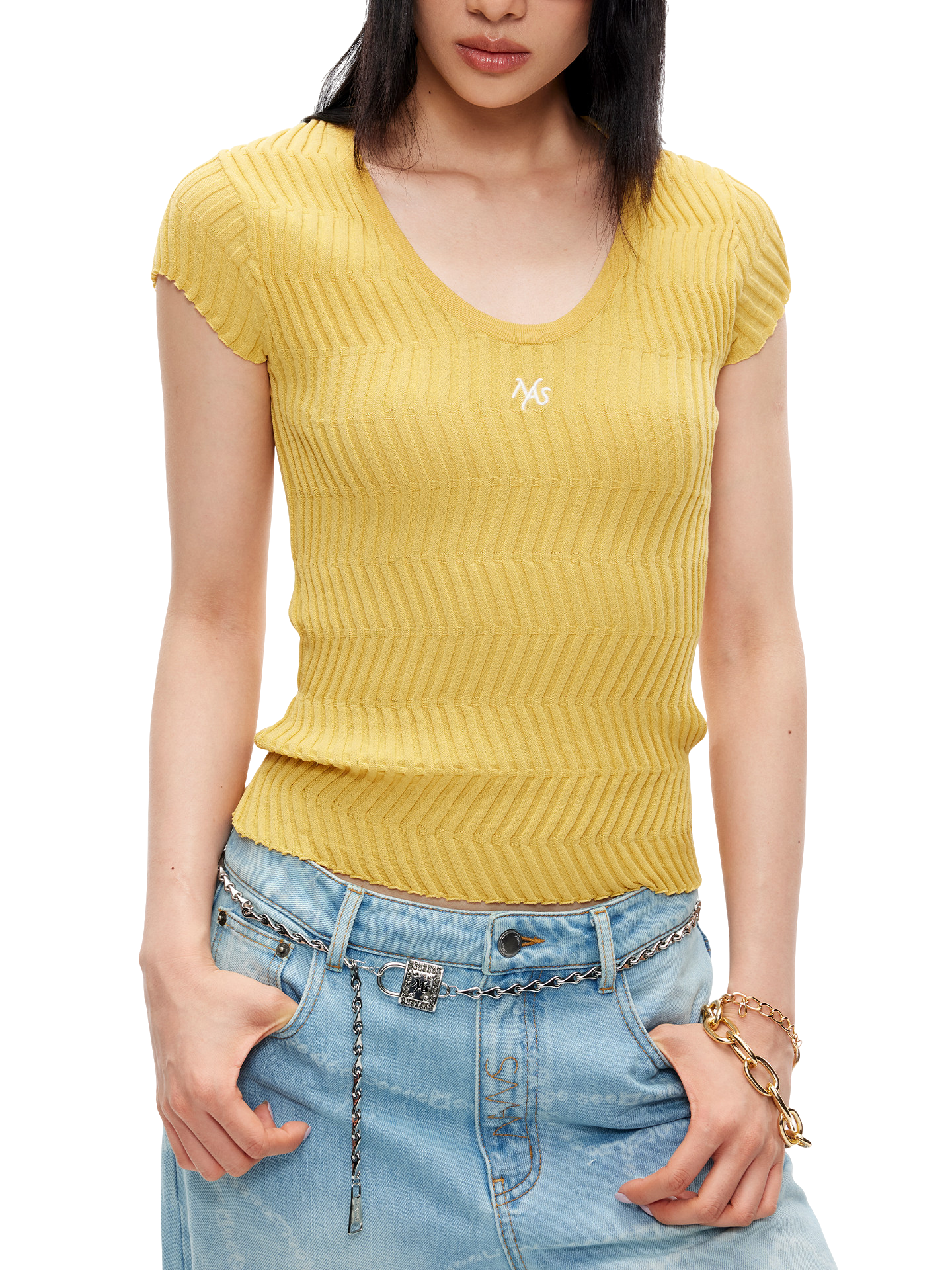 Bailey U-Neck  Knit Tee