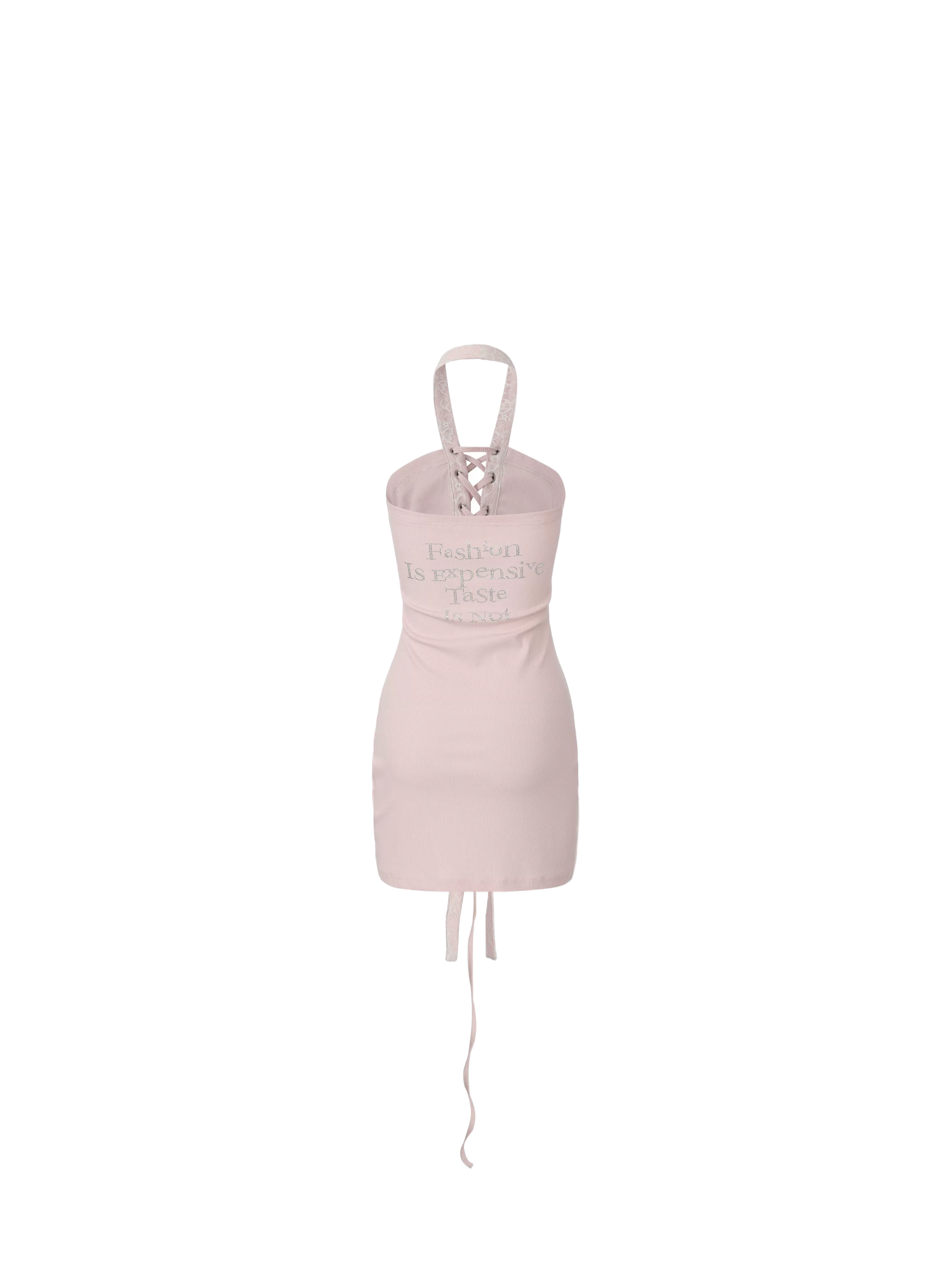Halter Neck Reversible Lace Dress
